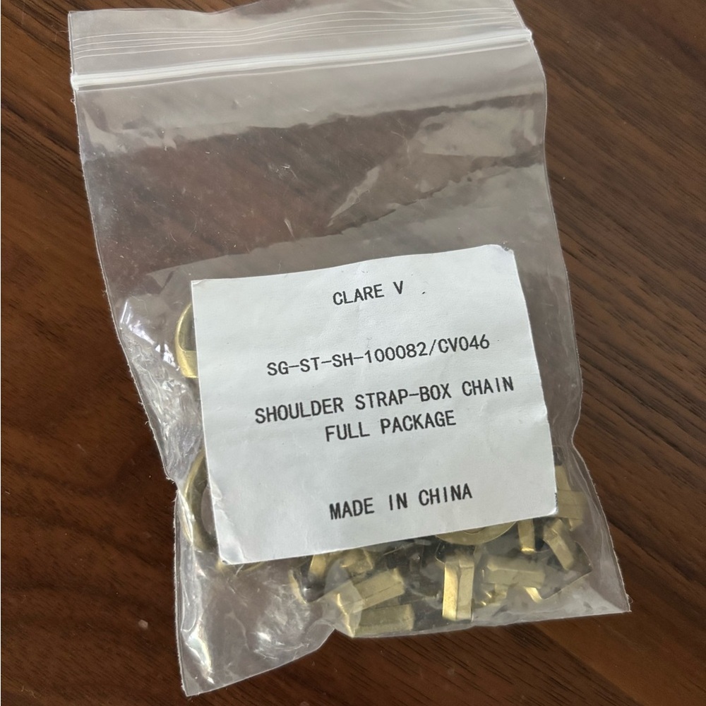 Clare V Gold Box Chain Shoulder Strap